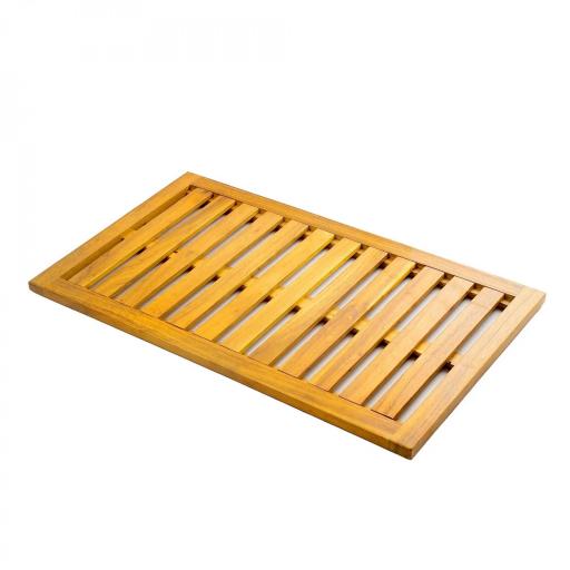 Alfombrilla de Ducha de Madera de Acacia 91x51 cm Alfombra Antideslizante para Baño Spa o Piscina Natural [9]