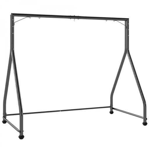 Soporte para Columpio de Acero Estructura de Columpio de 2 y 3 Asientos Carga 360 kg 210x117x175 cm Negro [9]