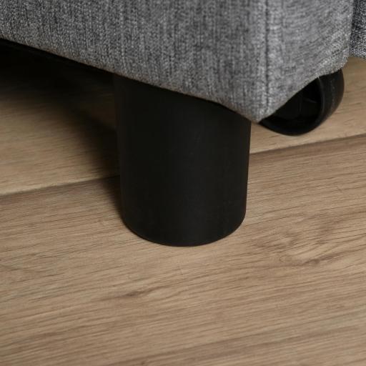 Sofá Cama de 1 Plaza Tapizado en Lino con Respaldo Ajustable de 3 Niveles y Almohada Acolchada 69x82,5x84 cm Gris [6]