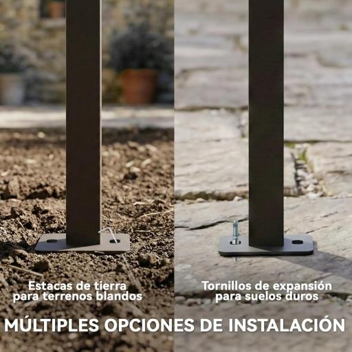 Pérgola de Pared de Jardín 4x3 m con Techo Retráctil Protección UPF30+ Drenaje Cenador de Jardín para Exterior Crema [6]