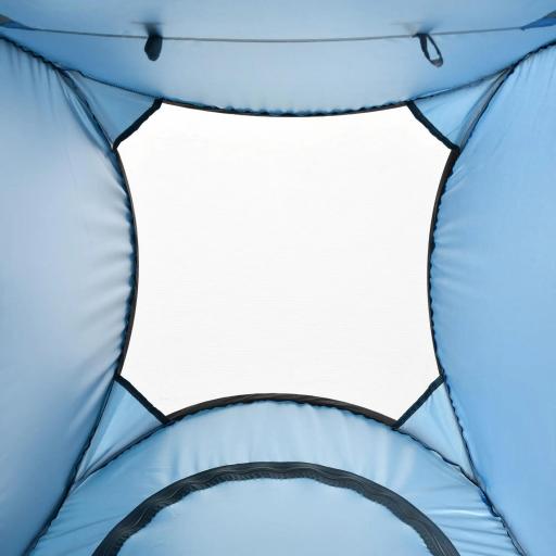 Tienda de Ducha Portátil con Bolsillo Bolsa de Transporte y UV 20+ para Baño Inodoro 126x124x189 cm Azul [8]