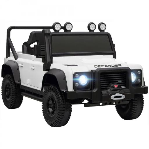 Coche Eléctrico para Niños con Licencia Land Rover 12V Control Remoto Sistema de Suspensión USB MP3 Faros Blanco [9]