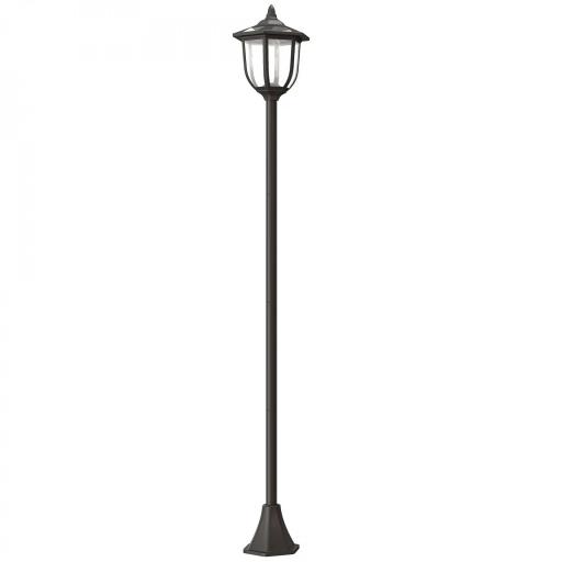 Lámpara Solar de Jardín Farola con 6 Luces LED con Batería Recargable Solar con Autonomía de 6-8 Horas Ø26,5x177cm Negro [9]