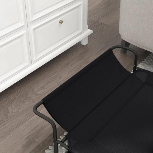 Cama Elevada para Perros Refrescante y Transpirable 91x69x29 cm Malla de Textilene Reposacabezas Inclinado Negro [6]