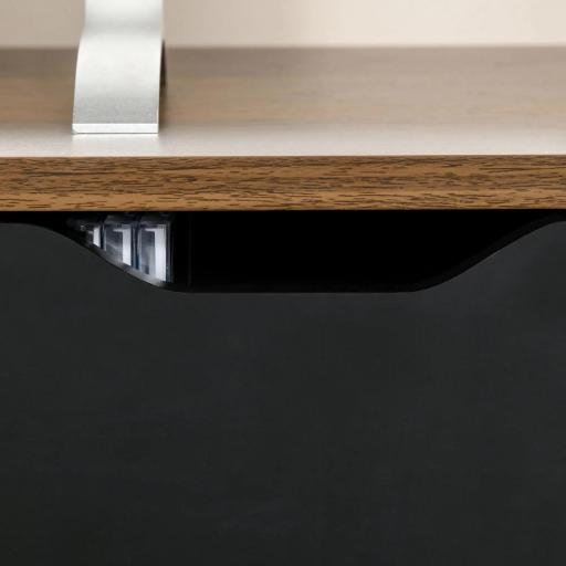 Mueble de TV Mesa de Salón para Televisión de 50 Pulgadas con 2 Cajones y Compartimento Abierto Estilo Moderno 122x39x46 cm Marrón [6]