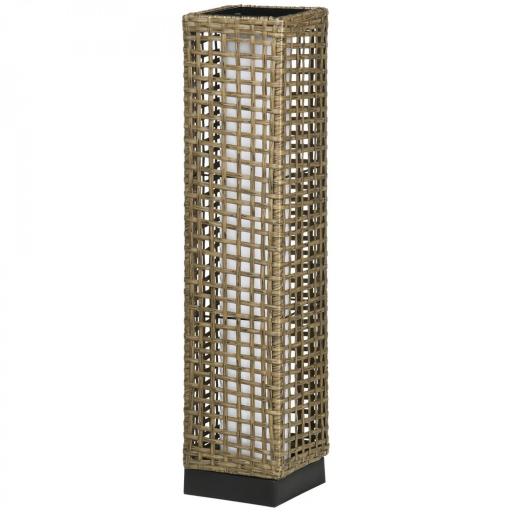 Lámpara Solar de Ratán Sintético con Luces LED Encendido/Apagado Automático para Exterior 15,5x15,5x69 cm Arena [8]