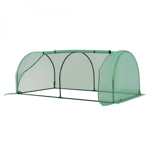 Mini Invernadero 200x100x80 cm para Jardín Vivero Casero Tipo Túnel con Marco de Acero y Cubierta Plástico Verde [8]