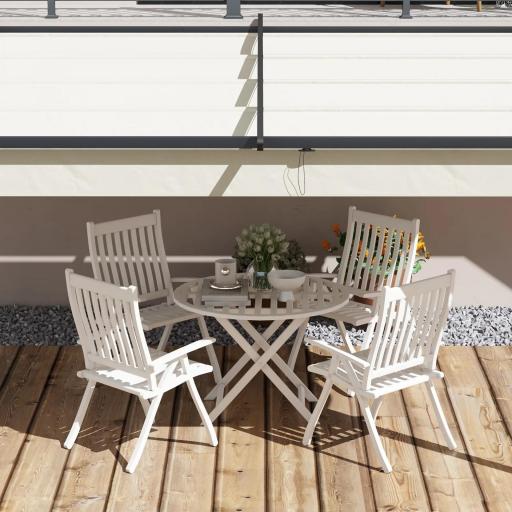 Pérgola 4x3 m Cenador de Jardín con Techo Retráctil de Poliéster y Marco de Acero Crema y Gris Oscuro [6]