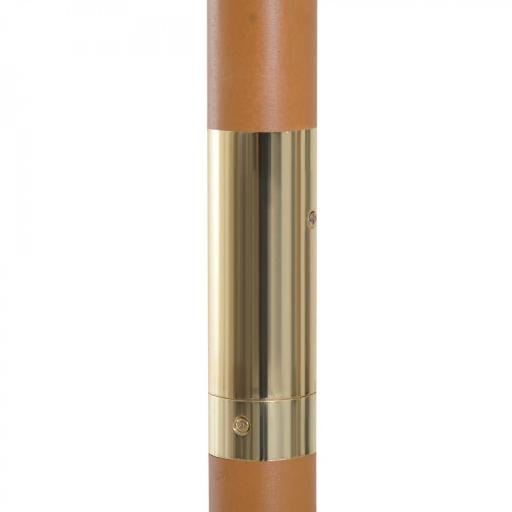 Sombrilla Parasol de Madera Ø250x230cm para Exterior con 6 Varillas Sistema de Polea Color Blanco [6]