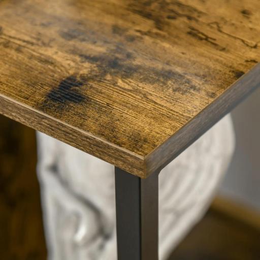 Mueble de TV para Televisores hasta 55 Pulgadas con 4 Compartimentos Estante Ajustable 110x40x50 cm Marrón Rústico [6]