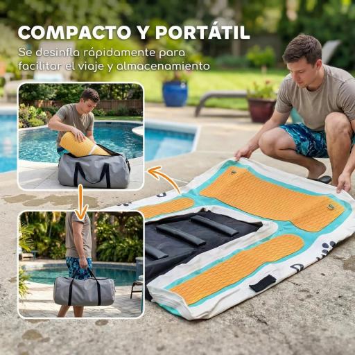 Rampa de Agua Hinchable para Perros para Piscina Barcos Lagos 151x102 cm con Superficie Antideslizante de EVA [2]