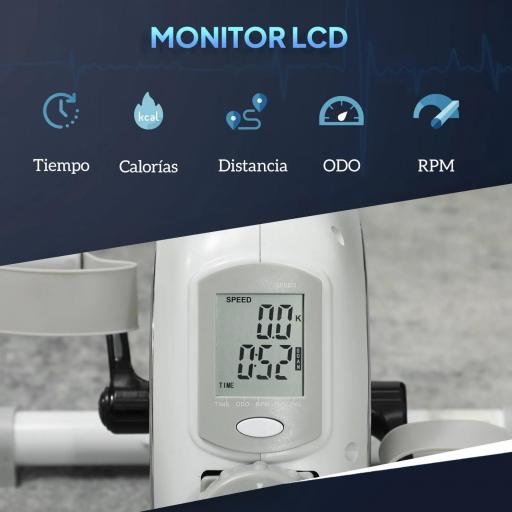 Mini Bicicleta Estática con Resistencia Magnética Pantalla LCD y Pedales Antideslizantes para Ejercitar Brazos y Piernas [3]