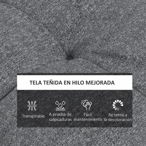 Conjunto de Cojines para Sillas de Comedor y Jardín Impermeable y Anti-UV con 2 Cordones de Fijación 48x48x10 cm Gris [2]