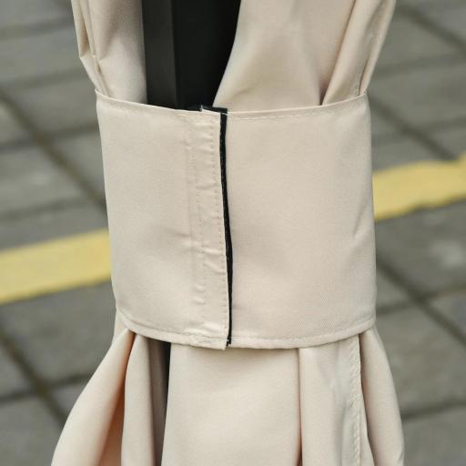  4 Paredes Laterales para Cenador 302x205 cm con 40 Ganchos y Anillos en C para Pérgola Gazebo Beige [9]