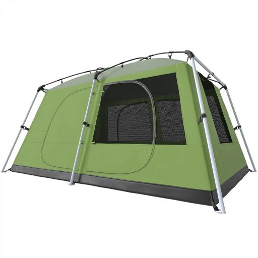 Tienda de Camping para 4-8 Personas con Mosquitera Gancho y Bolsa de Transporte Anti-UV 405x305x225 cm Verde [8]