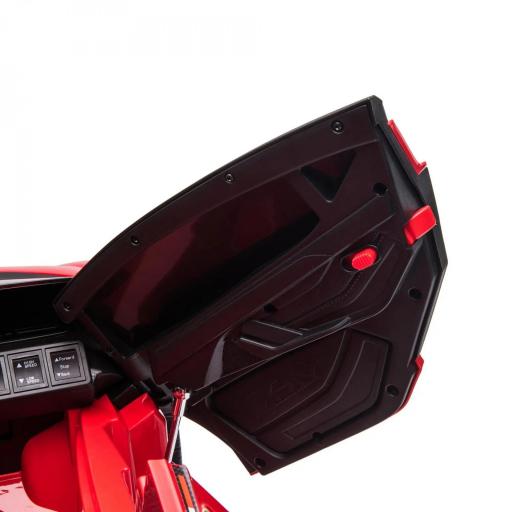 Coche Eléctrico para Niños de +3 Años Lamborghini SIAN Coche de Batería 12V con Mando a Distancia Apertura de Puerta Música MP3 USB y Faros 3-5 km/h 108x62x40 cm Rojo [10]
