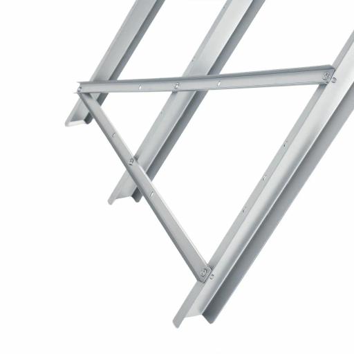 Caballete para Sierra Plegable Caballete Motosierra con Estructura Triangular de Metal Carga 100 kg 83x83x79 cm Plata [4]