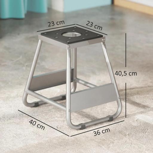 Caballete Tipo Soporte Elevador de Motocross Desmontable de Acero Carga 500 kg con Plataforma de Goma para Reparación [7]