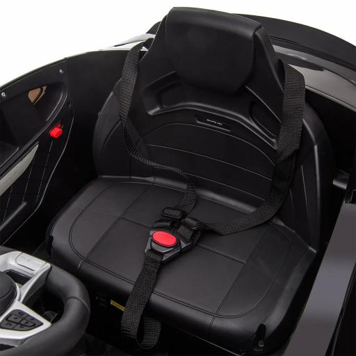 Coche Eléctrico para Niño +3 Años con Licencia de Mercedes 12V con Mando a Distancia Música y Luces Negro [10]