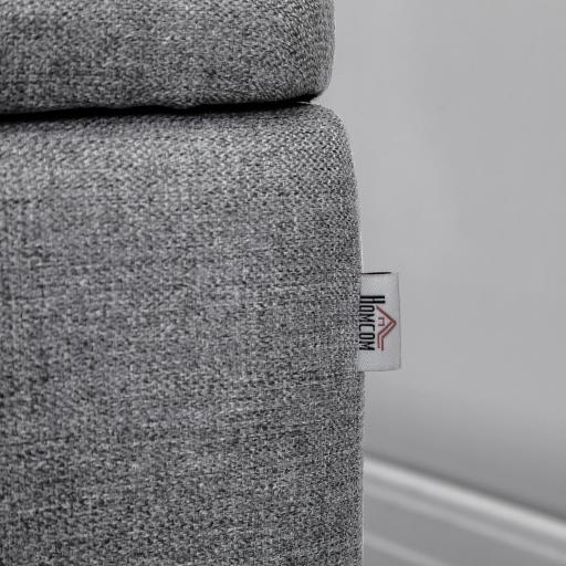 Banco de Almacenamiento con Tapa Abatible y Patas de Acero para Dormitorio Salón Entrada 101x38,5x44,5 cm Gris [3]