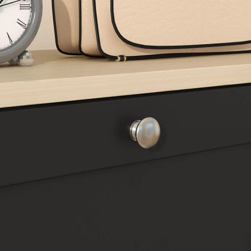 Mueble Zapatero Moderno con 3 Cajones Abatibles y Estantes Ajustables para 18 Pares de Zapatos 60x23,5x115 cm Negro [7]