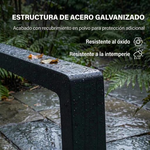 Tumbona Plegable con Reposapiés Retráctil Respaldo Ajustable 5 Niveles Tela de Textilene Marco Acero Gris Oscuro [6]