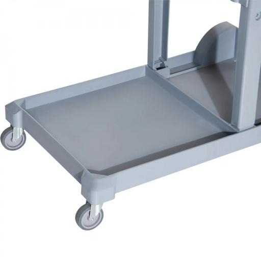 Carro de Limpieza con Bolsa 100L Profesional y Multifuncional para Colectividades Hotel Hostal con 3 Bandejas y 1 Plataforma 121x50,5x96,5 cm Gris y Amarillo [7]