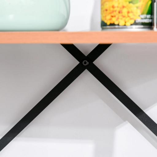 Estantería de Escalera Estantería Industrial Librería con 4 Estantes para Libros para Salón 60x35x145 cm Marrón Rústico [6]