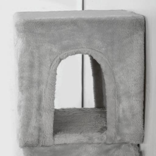 Juego de Escalada para Gatos de Pared de 6 Piezas con Condominio Plataforma Hamaca Escaleras y Tabla de Rascar Gris [9]