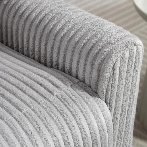 Sillón Relax Reclinable Manual Tapizado en Pana Instalación Rápida Reposapiés Acolchado Grueso Gris Claro [7]