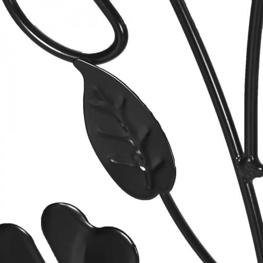 Juego de 2 Enrejados de Jardín Soportes para Enredaderas de Acero para Flores Plantas en Patio 38x98 cm Negro [6]