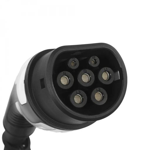 Cargador para Coche Eléctrico Tipo 2 2,2kW 32A Modo 3 Trifásico 5m IP65 con Bolsa y Paño de Limpieza para EV y PHEV Negro [15]