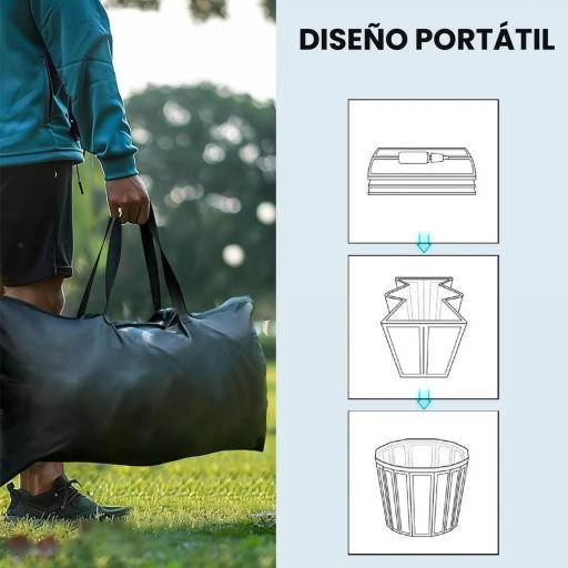 Bañera de Hielo 280L Bañera Hinchable Portátil para Recuperación de Atletas con Cubierta y Bomba Ø78x71 cm [7]