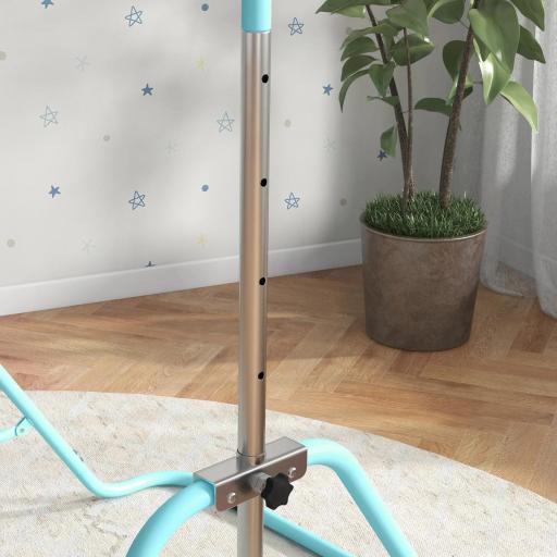 Barra de Gimnasia Artística Plegable Altura Ajustable Equipo de Gimnasia para Entrenamiento en Casa Azul Celeste [7]