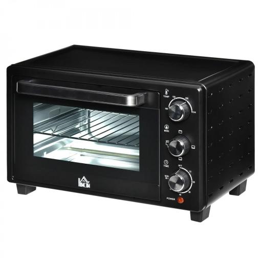 Horno Sobremesa de 21L 1400W Mini Horno Eléctrico Temporizador hasta 60min y Temperatura Regulable hasta 230℃ Negro [9]