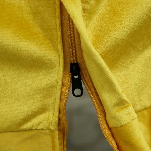 Sillón de Salón con Otomana Sillón de Relax con Bolsillos Laterales y Patas de Acero para Sala de Estar Dormitorio Amarillo [5]