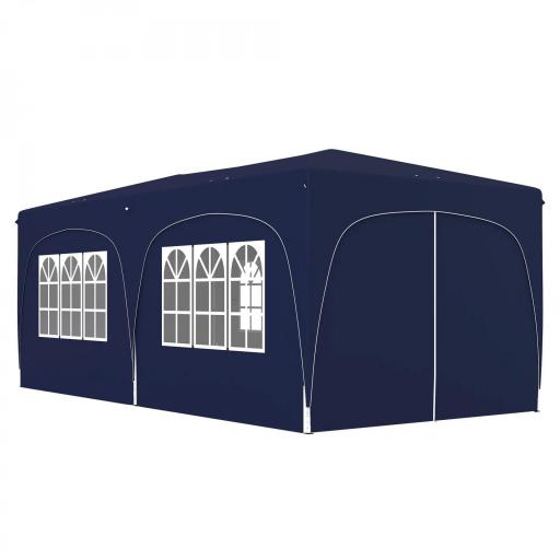 Cenador Plegable 3x6 m Gazabo con Paneles Laterales UPF50+ Altura Ajustable Bolsa de Transporte Azul Oscuro [8]