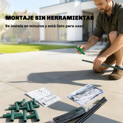 Mini Invernadero con Bolsa de Plantación Invernadero Pequeño Portátil para Interior y Exterior 68x50x70 cm Verde [3]