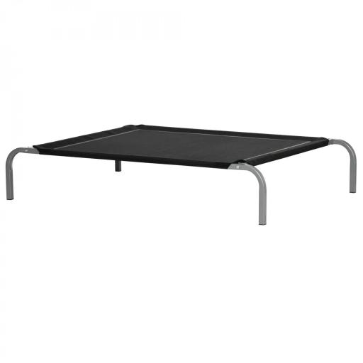 Cama Elevada para Perros 110x75x20 cm con Marco de Acero para Interior Exterior Negro [9]