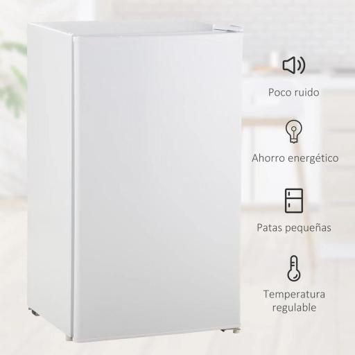 Mini Nevera Silenciosa 91L Clase E Frigorífico Pequeño Nevera Pequeña Bajo Encimera con Temperatura Regulable 5 Niveles [5]