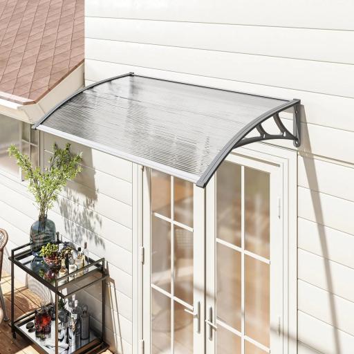 Marquesinas Exterior para Puertas y Ventanas 110x60 cm