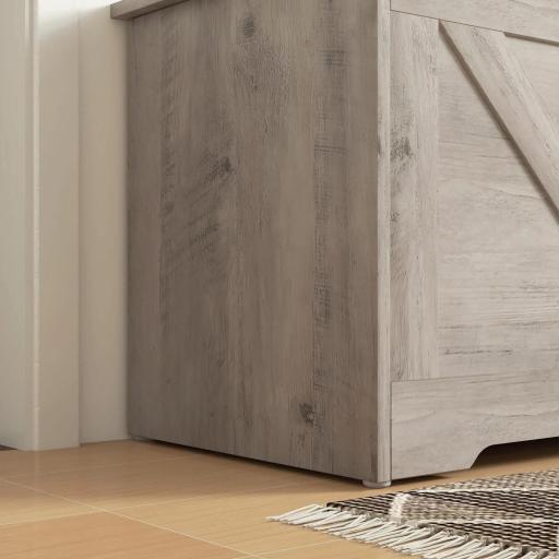 Baúl de Almacenaje para Dormitorio 100 L Puff de Almacenaje con Tapa Bisagra de Seguridad 80x40x45 cm Gris [7]