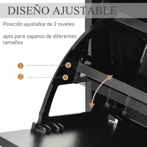 Armario de Zapatos Zapatero Moderno con 3 Cajones Capacidad de 18 Pares de Zapatos para Pasillo 60x26x124 cm Negro [2]