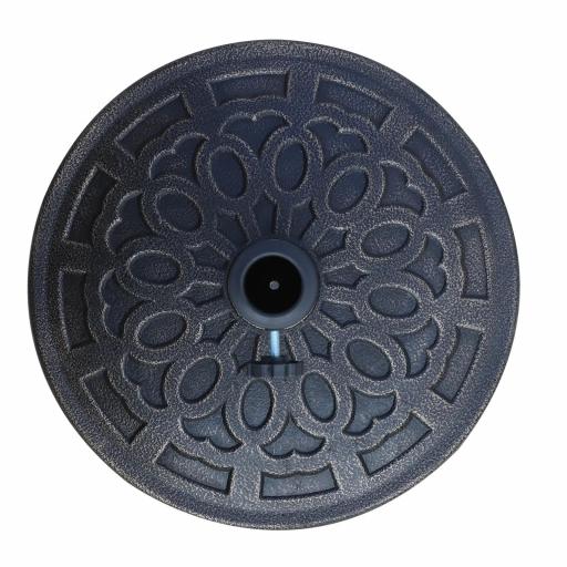 Base para Sombrilla de Jardín de 12 kg Soporte de Parasol Redondo de Resina para Postes de 38mm/48mm Ø44x34 cm Bronce [7]