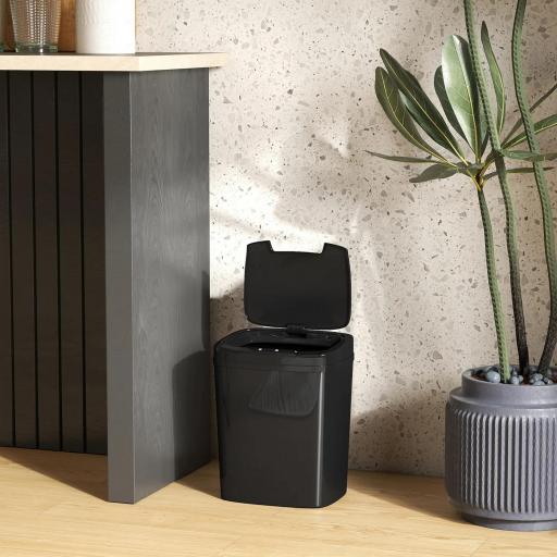 Cubo de Basura Cocina Automático 15 L con Sensor Infrarrojo y Modo Manual Anillo de Retención Antihuellas Negro [6]