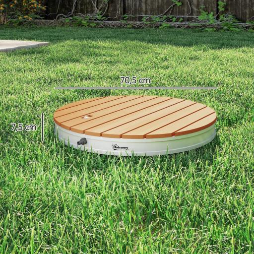 Ducha Redonda de Suelo Ø70,5 cm con Chorro hasta 4 m con Estructura de Aluminio Resistente a los Rayos UV [5]