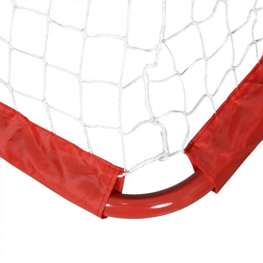 Mini Porterías de Fútbol Plegables Set de 2 Porterías de Exterior para Niños y Adultos 90x36x60 cm Rojo [6]