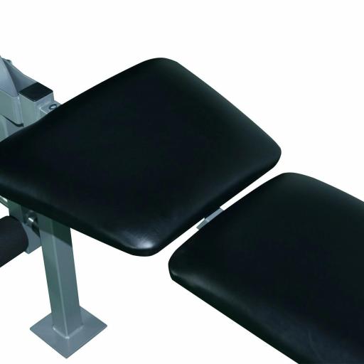 Banco de Musculación Banco de Pesas Maquina de Fitness Entrenar Musculos 165x68x114cm con Respaldo Regulable Espuma [6]