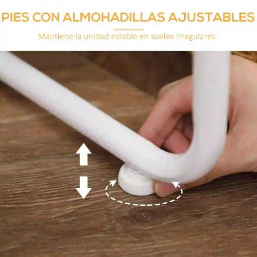 Perchero de Ropa de Madera con 5 Estantes y Barra para Colgar para Dormitorio Salón 101x39x160 cm Natural [2]