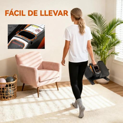 Mini Elíptica Eléctrica Silencioso con 12 Velocidades Modo Manual y Automático Control Remoto y Pantalla LED Negro [1]
